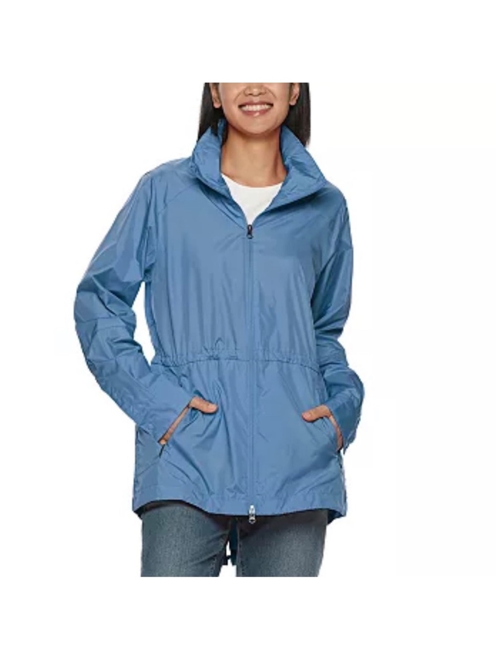 Columbia Light Blue Women's Lined Windbreaker Jacket Size XL